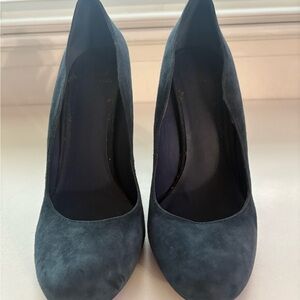 Kelsi Dagger Navy Blue Suede Heels - Size 8.5